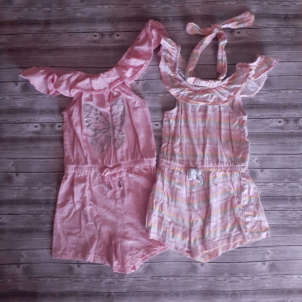 10/$40 Lucky Penny Girls Rompers